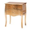 Baxton Studio Patrice Classic and Traditional Gold Finished Wood 2-Drawer End Table